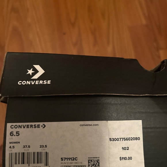 Neon yellow Converse Run Star Hike - Picture 3 of 4